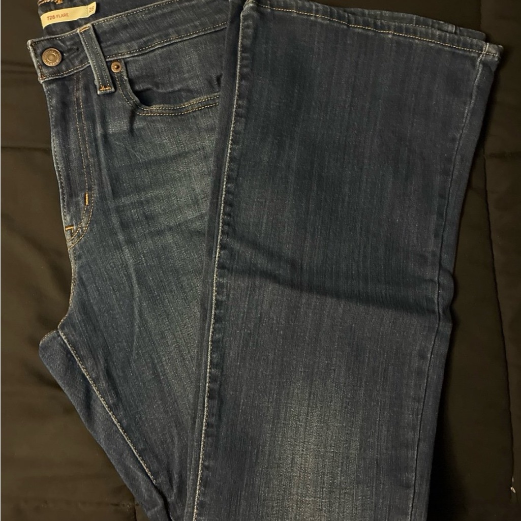 Levis Dark Denim 726 Flare